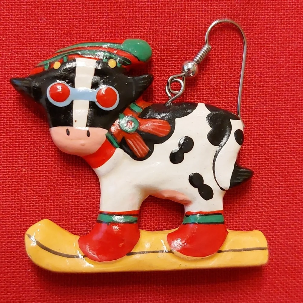 None skiing cow